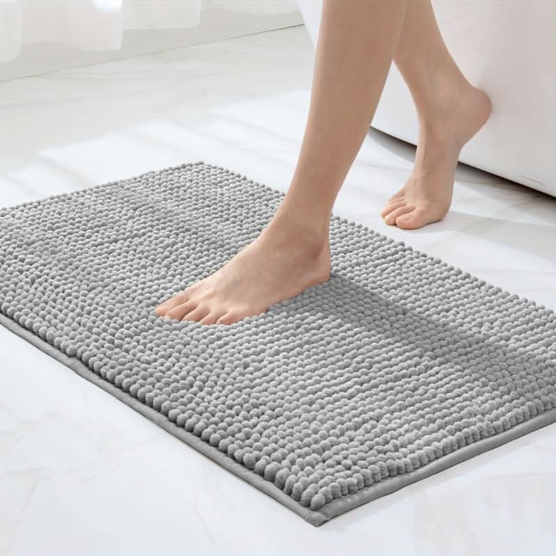 Bath Mat Soft Chenille Non-Slip & Highly Absorbent