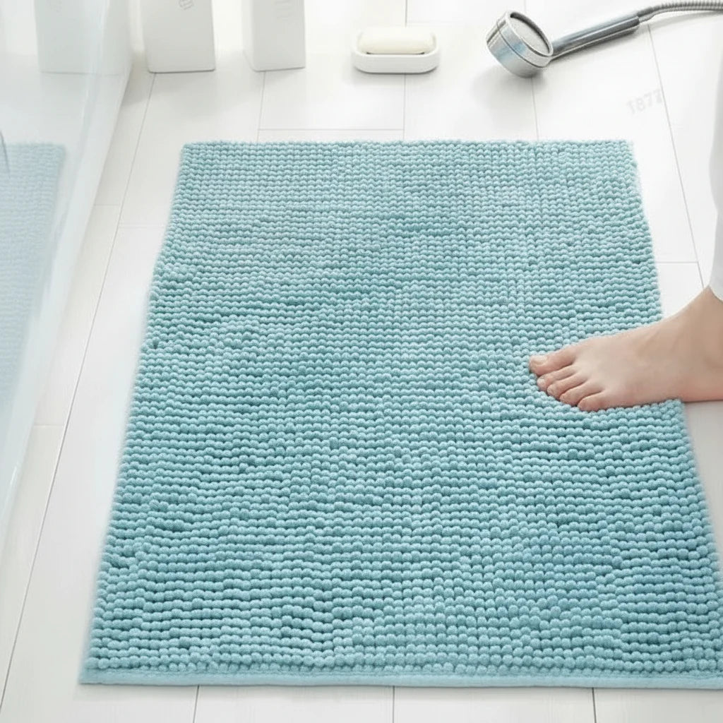 Bath Mat Soft Chenille Non-Slip & Highly Absorbent