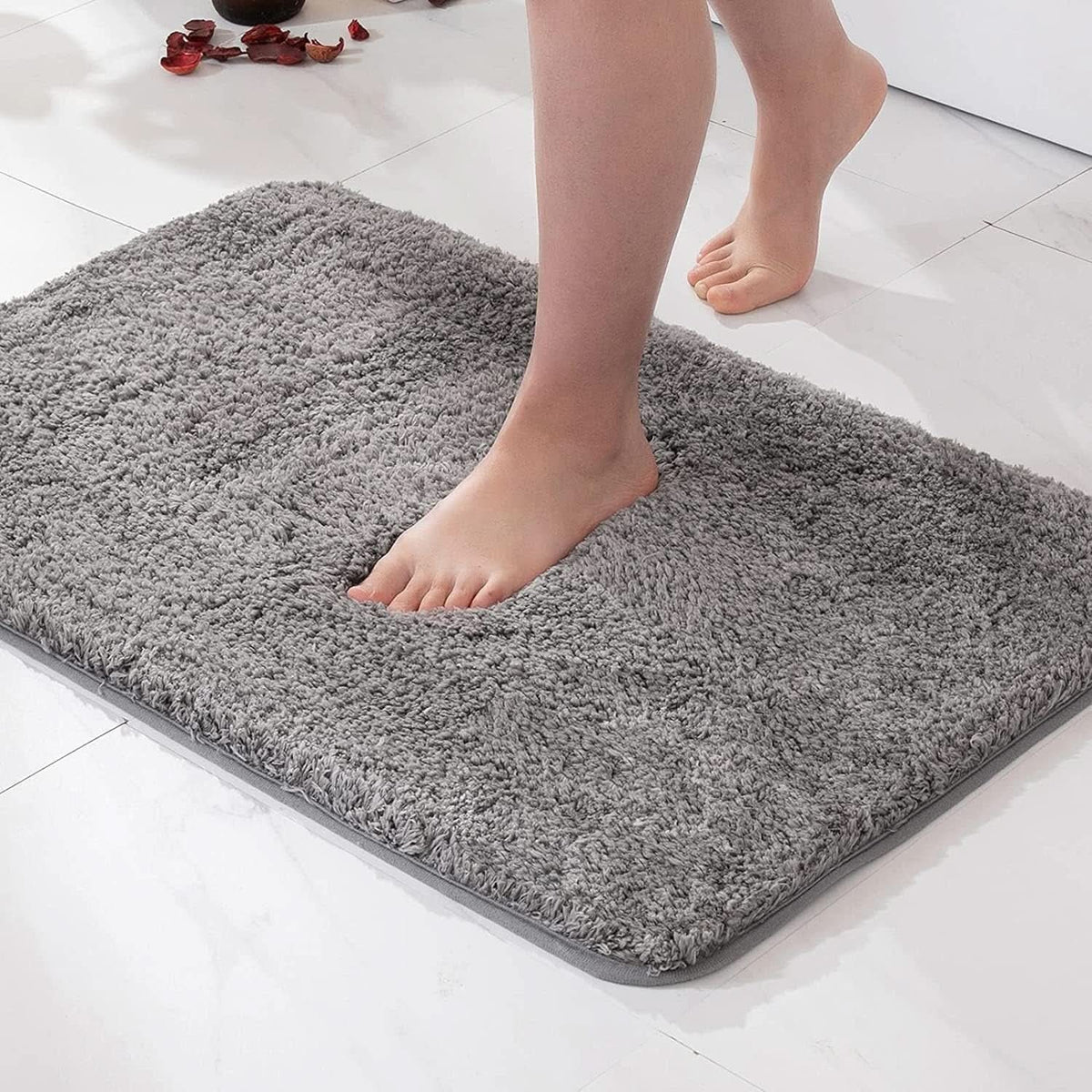 Bath Mat Ultra-Soft Microfiber Non-Slip & Quick-Drying