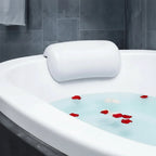 Bath Pillow Contoured Foam Non-Slip Suction Cups Water-Repellent Cover