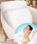 Bath Pillow Ergonomic Neck Support Quick-Dry Mesh Suction Cups
