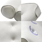 Bath Pillow Ergonomic Neck Support Quick-Dry Mesh Suction Cups
