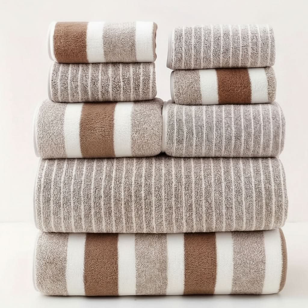 Bath Towel Set Microfiber Quick-Drying 8-Piece Set