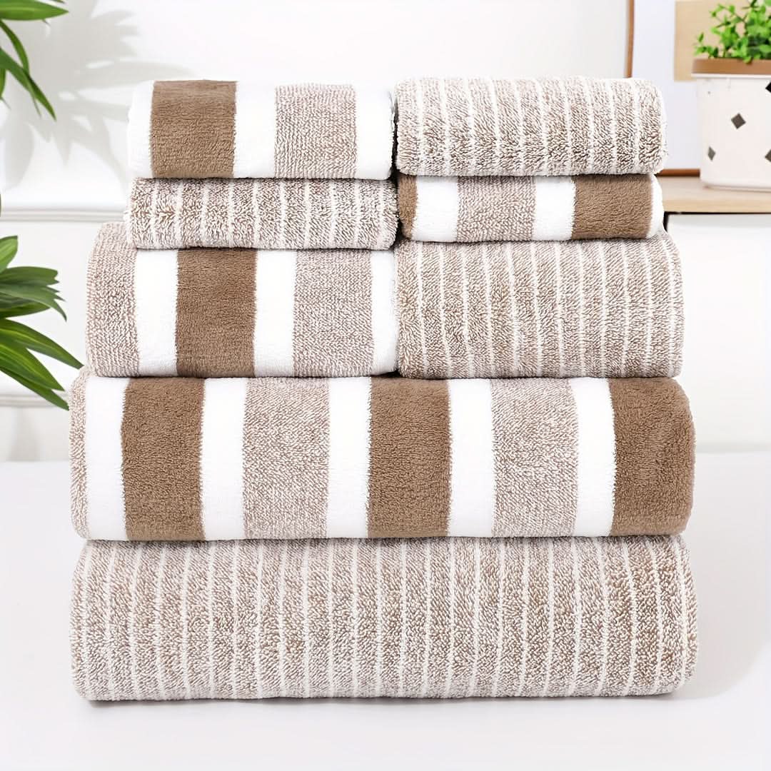 Bath Towel Set Microfiber Quick-Drying 8-Piece Set