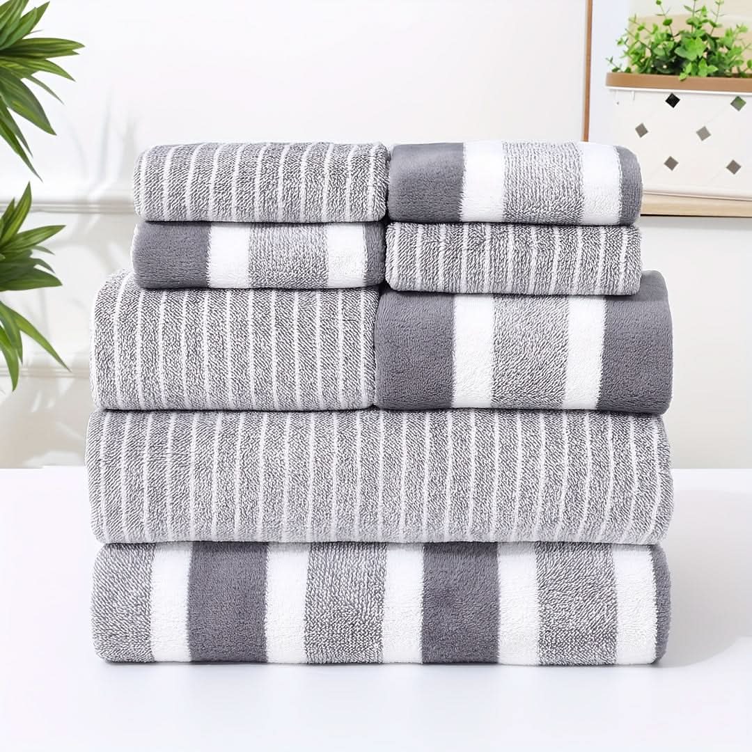 Bath Towel Set Microfiber Quick-Drying 8-Piece Set