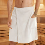 Bath Towel Wrap Coral Fleece & Elastic Waistband Built-In Pocket