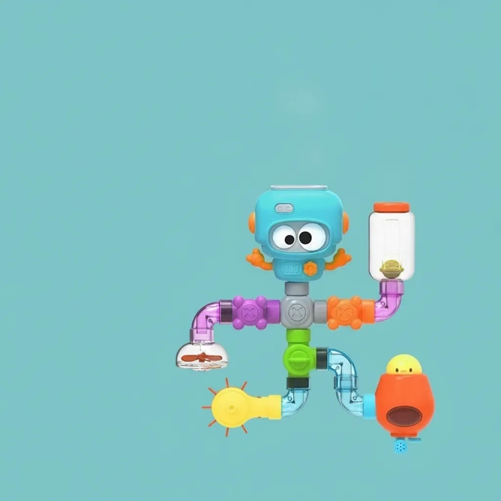 Bath Toy Set 21-Piece Interactive Pipe & Valve