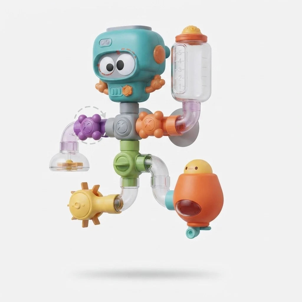 Bath Toy Set 21-Piece Interactive Pipe & Valve
