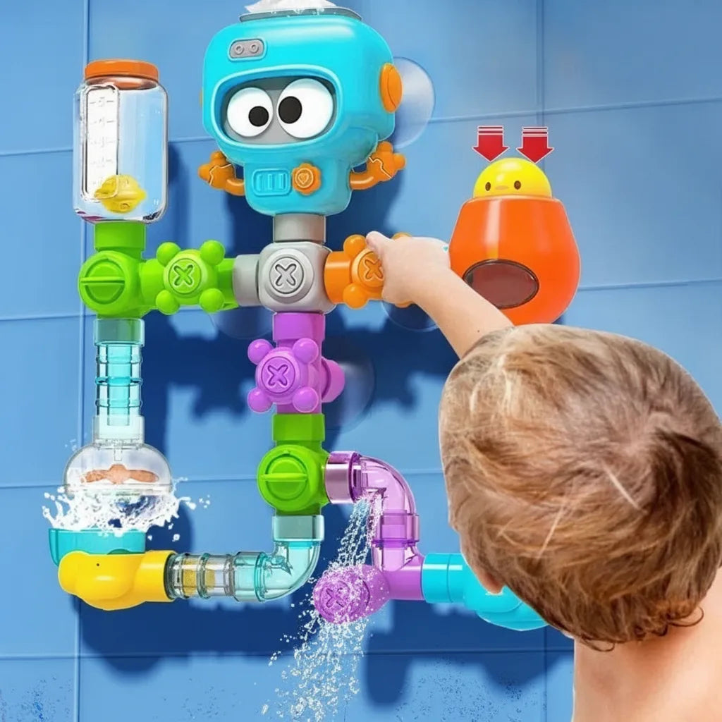 Bath Toy Set 21-Piece Interactive Pipe & Valve