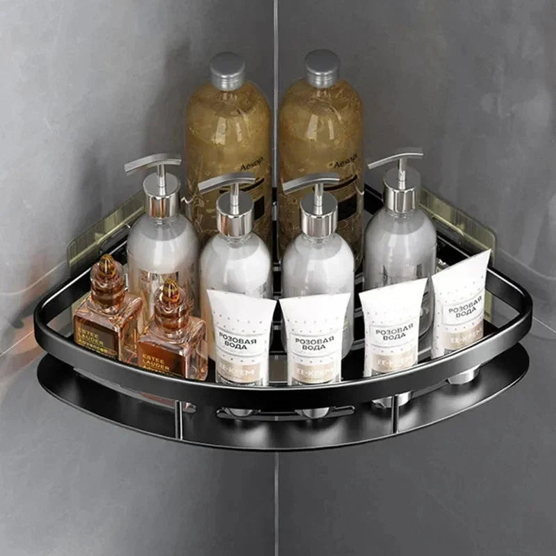 Bathroom Corner Shelf Self-Adhesive Aluminum Set of 2