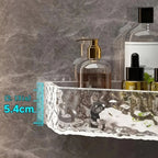 Bathroom Corner Shelf Wall-Mounted Water-Resistant Glacier Texture