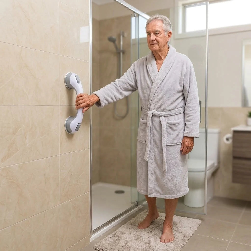 Bathroom Grab Bar No-Drill Dual Suction