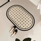 Bathroom Mat Oval Quick-Drying Non-Slip Machine-Washable