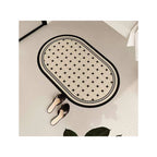 Bathroom Mat Oval Quick-Drying Non-Slip Machine-Washable