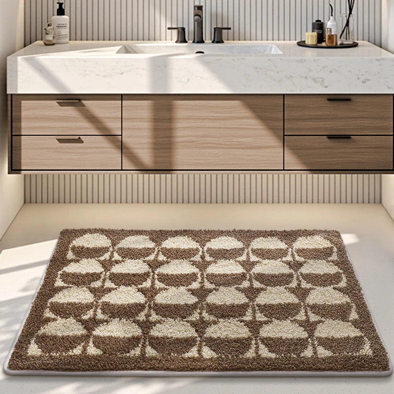 Bathroom Mat Plush Non-Slip Machine Washable