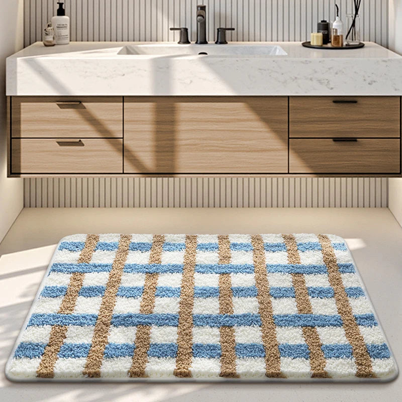 Bathroom Mat Plush Non-Slip Machine Washable