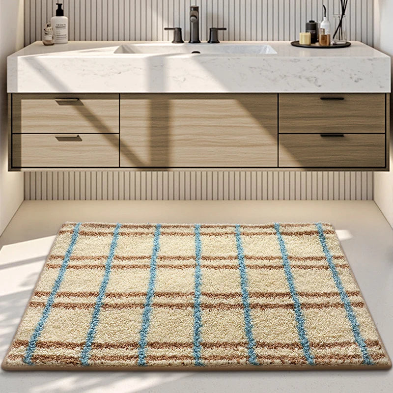 Bathroom Mat Plush Non-Slip Machine Washable