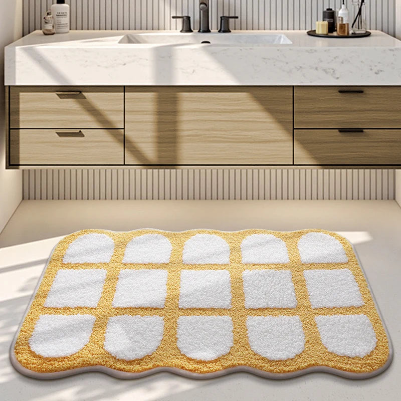 Bathroom Mat Plush Non-Slip Machine Washable