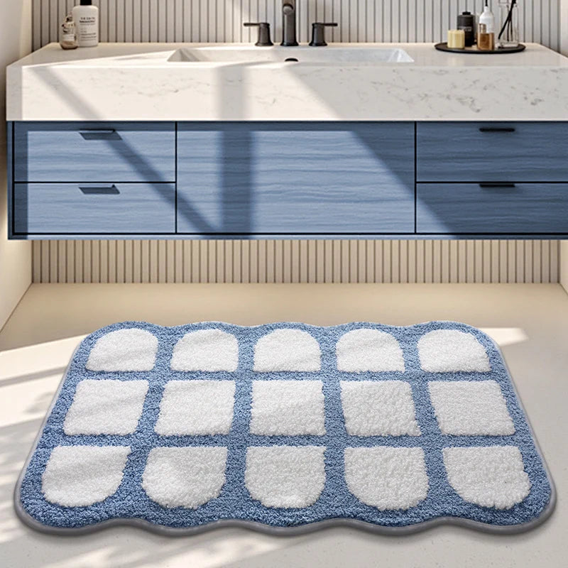 Bathroom Mat Plush Non-Slip Machine Washable