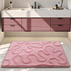 Bathroom Mat Plush Non-Slip Machine Washable