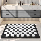 Bathroom Mat Plush Non-Slip Machine Washable
