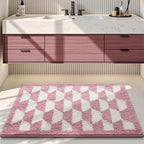 Bathroom Mat Plush Non-Slip Machine Washable