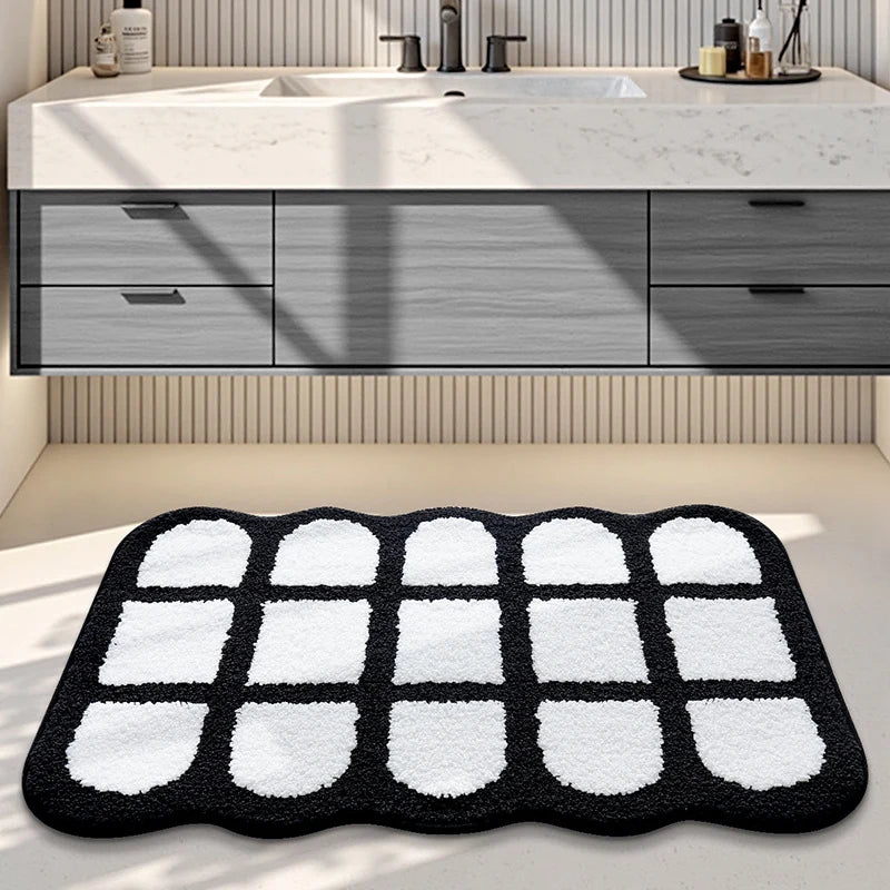 Bathroom Mat Plush Non-Slip Machine Washable
