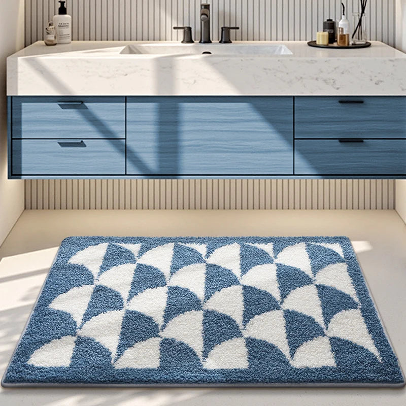 Bathroom Mat Plush Non-Slip Machine Washable