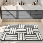 Bathroom Mat Plush Non-Slip Machine Washable