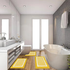 Bathroom Mat Set Plush Highly Absorbent Machine Washable