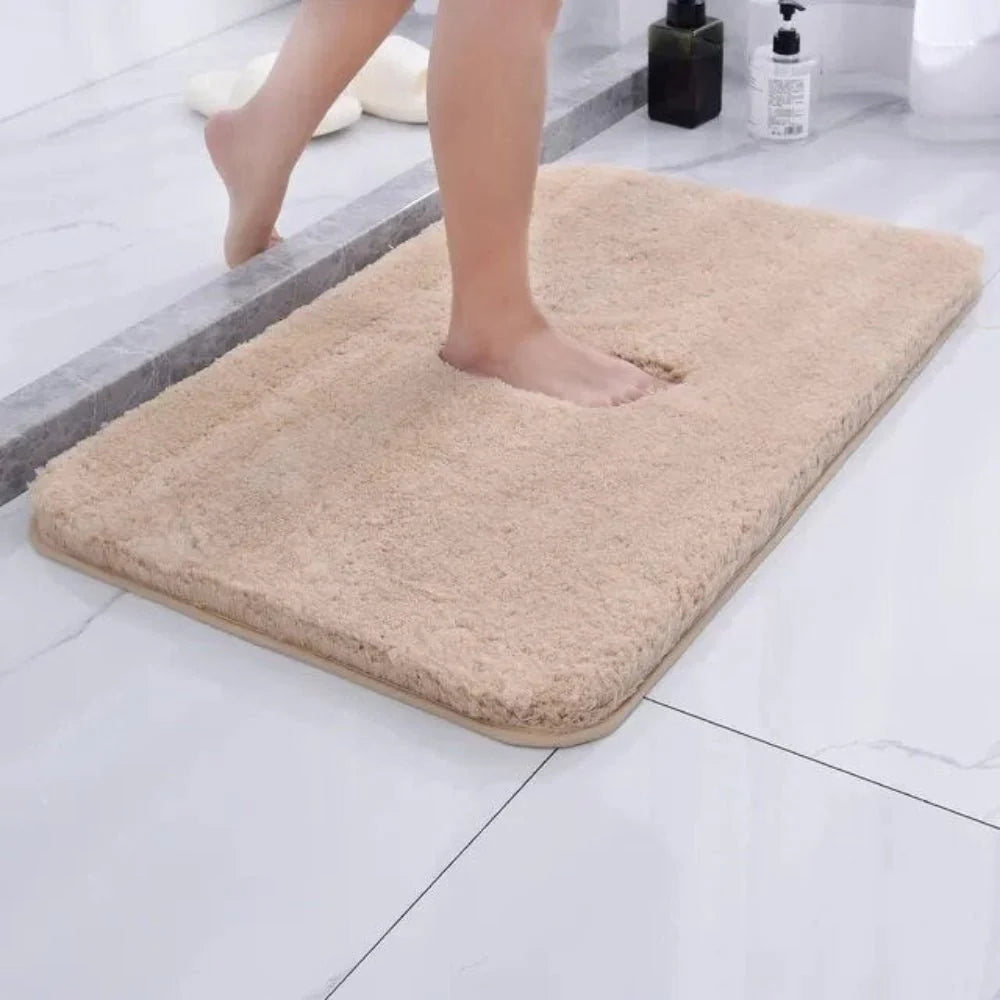 Bathroom Rug Plush Absorbent Non-Slip Machine-Washable