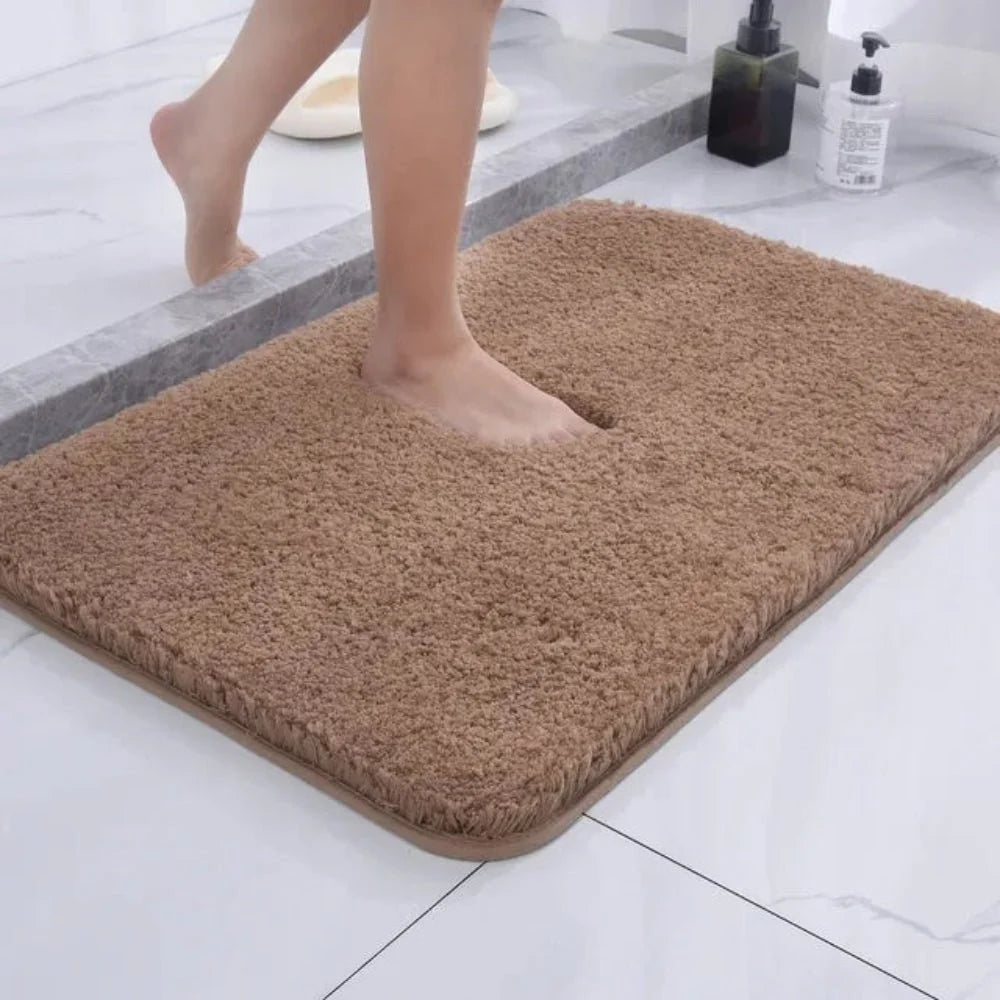 Bathroom Rug Plush Absorbent Non-Slip Machine-Washable