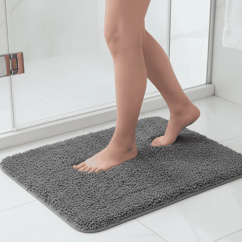 Bathroom Rug Plush Absorbent Non-Slip Machine-Washable