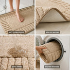 Bathroom Rug Soft Flocked Non-Slip Machine-Washable