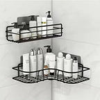 Bathroom Storage Shelf Metal Wall-Mounted Quick-Drain