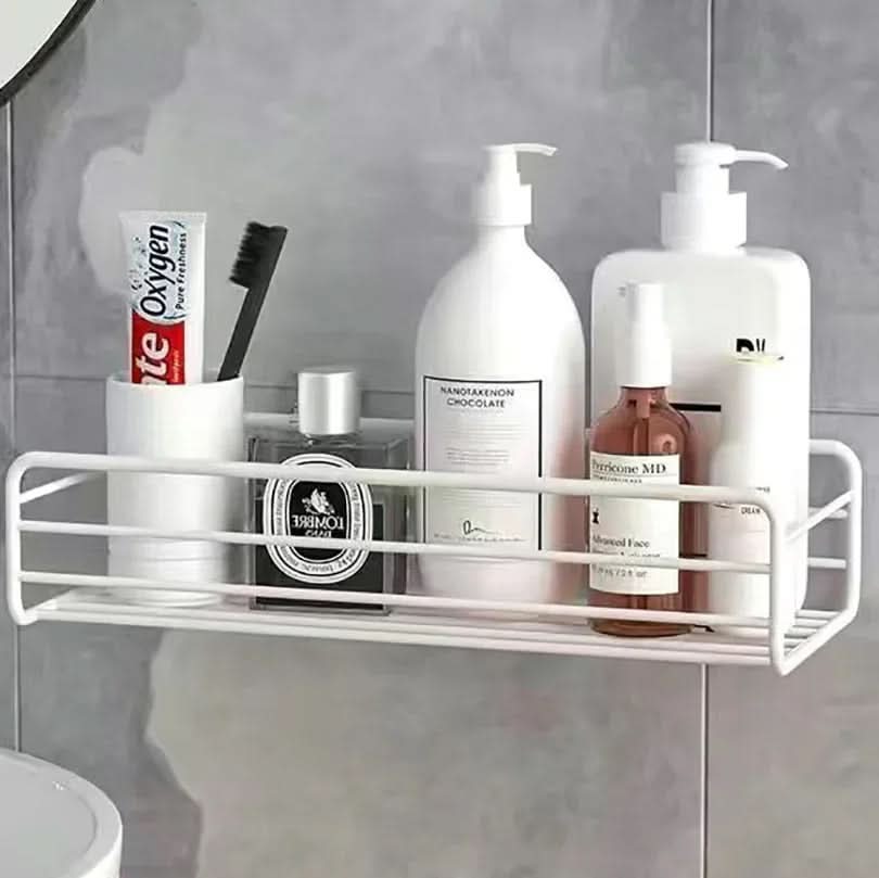 Bathroom Storage Shelf Metal Wall-Mounted Quick-Drain