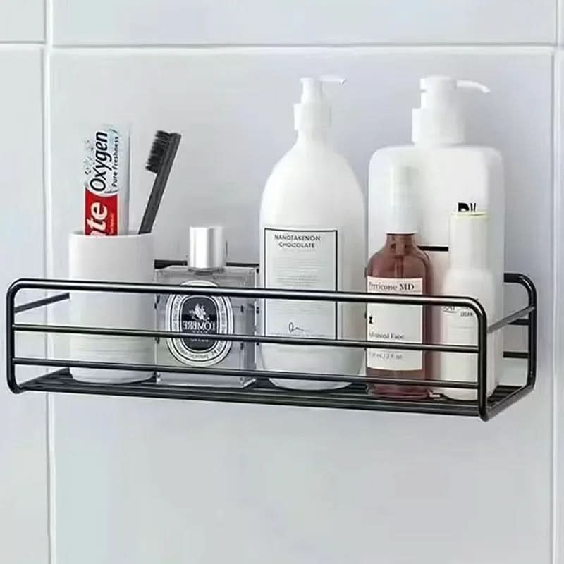 Bathroom Storage Shelf Metal Wall-Mounted Quick-Drain