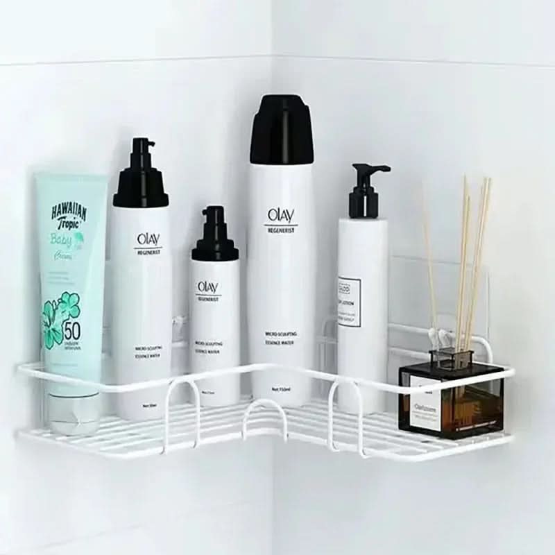 Bathroom Storage Shelf Metal Wall-Mounted Quick-Drain