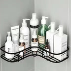 Bathroom Storage Shelf Metal Wall-Mounted Quick-Drain