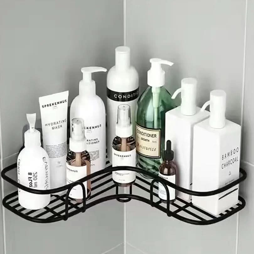 Bathroom Storage Shelf Metal Wall-Mounted Quick-Drain