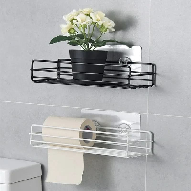 Bathroom Storage Shelf Metal Wall-Mounted Quick-Drain