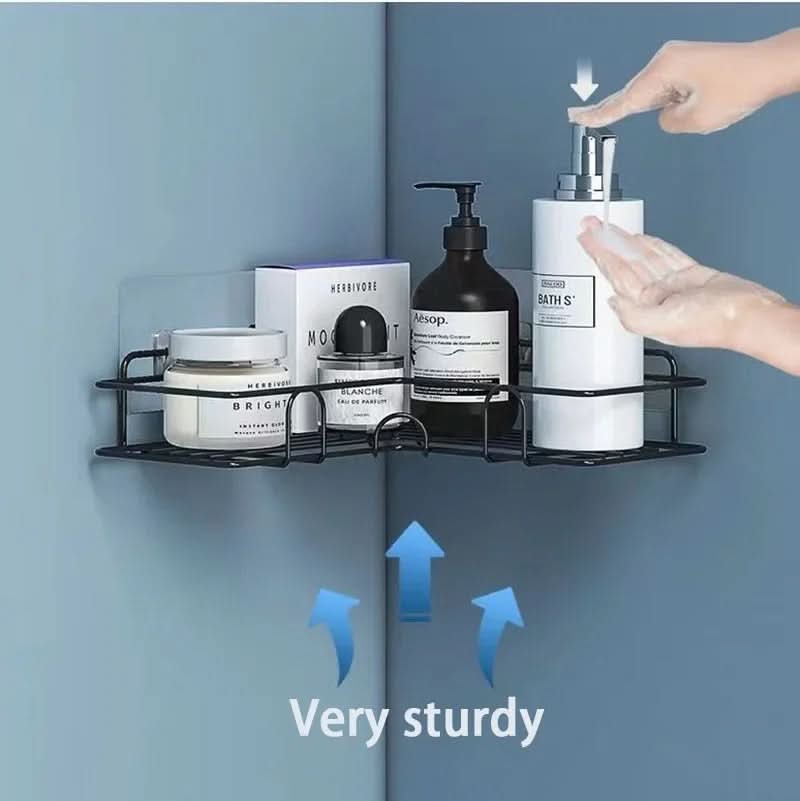 Bathroom Storage Shelf Metal Wall-Mounted Quick-Drain