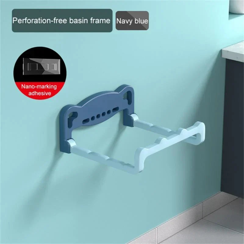 Bathroom Storage Shelf Wall-Mounted Moisture-Resistant Plastic