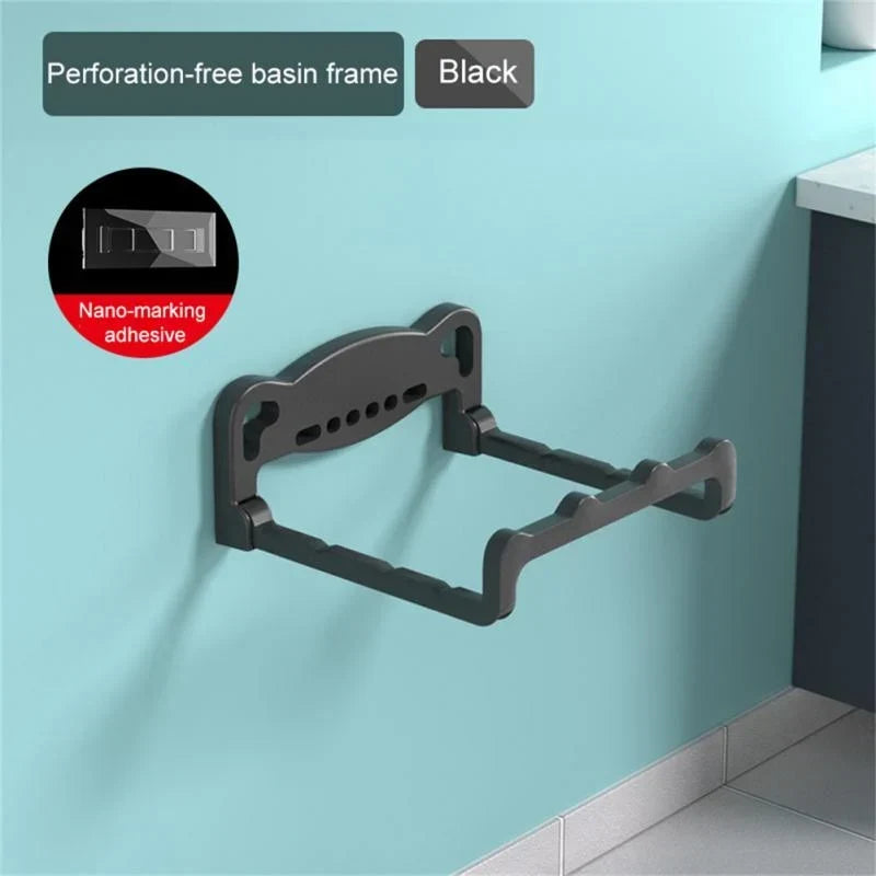 Bathroom Storage Shelf Wall-Mounted Moisture-Resistant Plastic