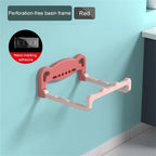 Bathroom Storage Shelf Wall-Mounted Moisture-Resistant Plastic