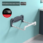 Bathroom Storage Shelf Wall-Mounted Moisture-Resistant Plastic