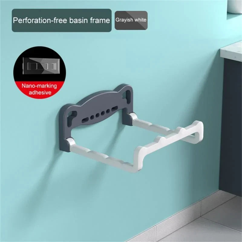 Bathroom Storage Shelf Wall-Mounted Moisture-Resistant Plastic