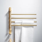 Bathroom Towel Holder Copper Swivel Brushed Brass Finish