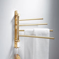 Bathroom Towel Holder Copper Swivel Brushed Brass Finish