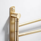 Bathroom Towel Holder Copper Swivel Brushed Brass Finish